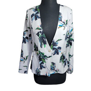 Ellabella white floral blazer women's jacket